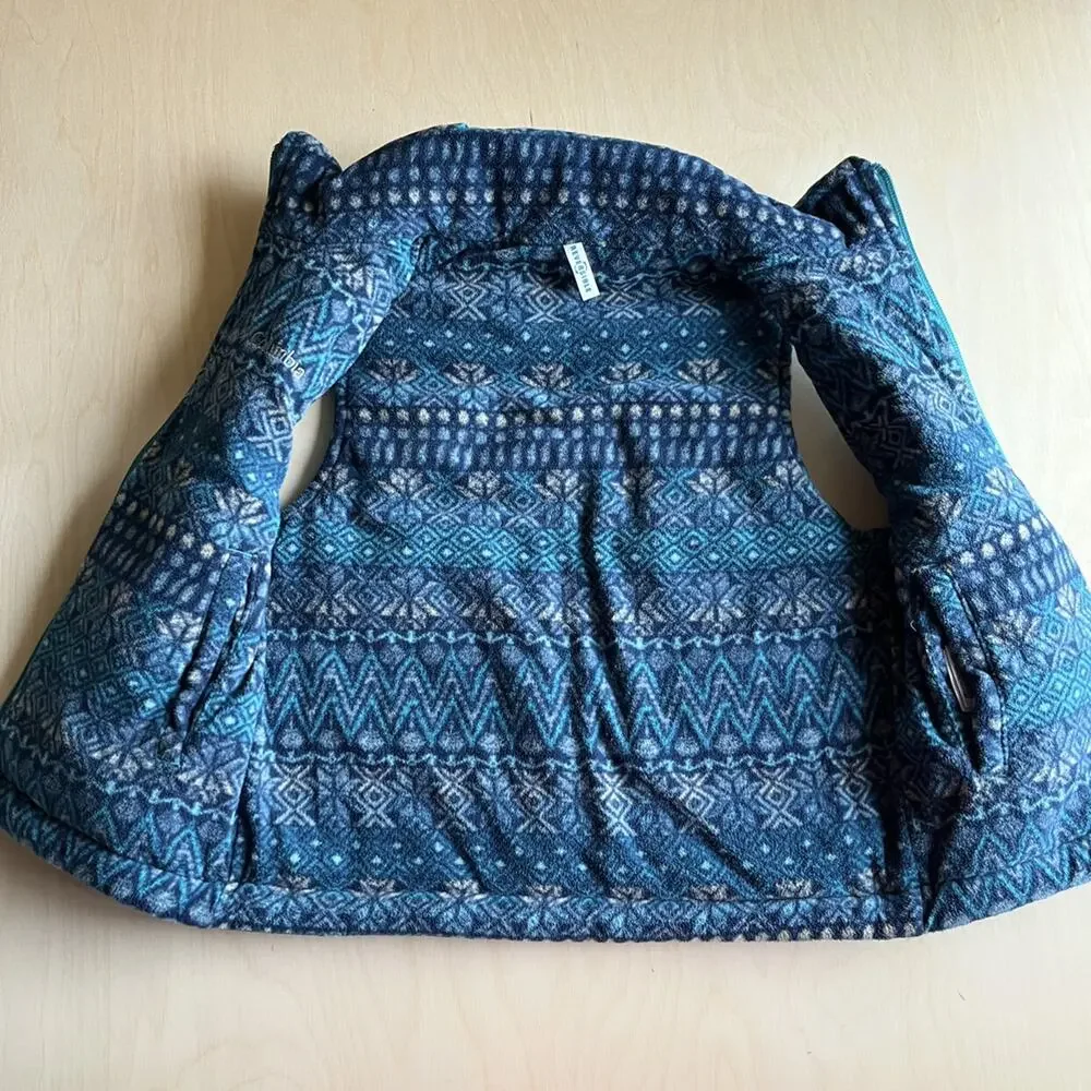 Columbia Blue Reversible Puffer Vest XXS 4/5